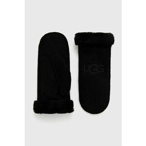 Semišové rukavice UGG 20932-BLK, dámske, čierna farba vyobraziť