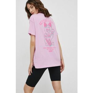 Bavlnené tričko Vans ružová farba vyobraziť