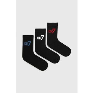 Detské ponožky CR7 Cristiano Ronaldo (3-pack) čierna farba vyobraziť