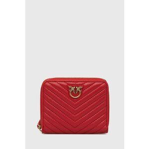 Kožená peňaženka Pinko dámska, červená farba vyobraziť