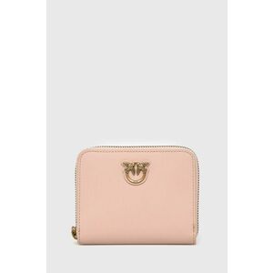 Kožená peňaženka Pinko dámska, ružová farba vyobraziť