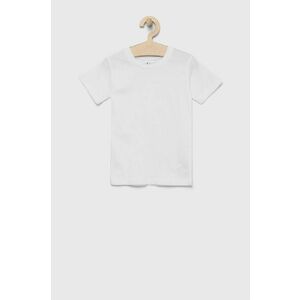 Detské bavlnené tričko Hype biela farba, jednofarebný vyobraziť