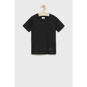 Detské bavlnené tričko Hype čierna farba, jednofarebný vyobraziť
