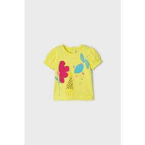 Detské bavlnené tričko Mayoral žltá farba, vyobraziť