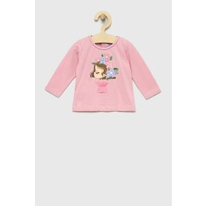 Detská bavlnená košeľa s dlhým rukávom Mayoral ružová farba, vyobraziť