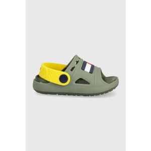 Detské sandále Tommy Hilfiger zelená farba vyobraziť