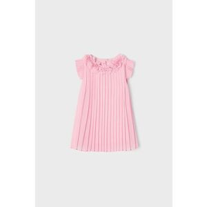 Dievčenské šaty Mayoral ružová farba, mini, rovná vyobraziť