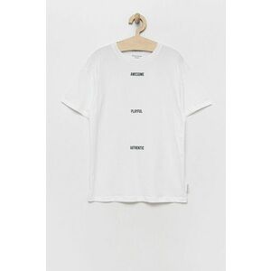 Detské tričko Tommy Hilfiger biela farba, jednofarebné vyobraziť