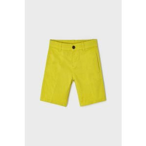 Detské krátke nohavice Mayoral žltá farba, vyobraziť