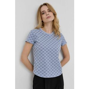Bavlnené tričko Elisabetta Franchi fialová farba, vyobraziť