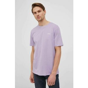Bavlnené tričko Hugo fialová farba, jednofarebné vyobraziť