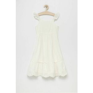 Dievčenské šaty GAP biela farba, midi, áčkový strih vyobraziť