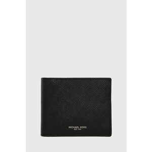 Kožená peňaženka Michael Kors pánsky, čierna farba vyobraziť