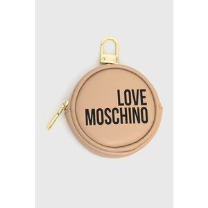 Peňaženka Love Moschino béžová farba vyobraziť