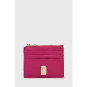 Kožená peňaženka Furla dámsky, ružová farba vyobraziť