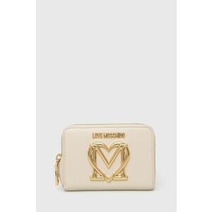 Peňaženka Love Moschino dámsky, béžová farba vyobraziť