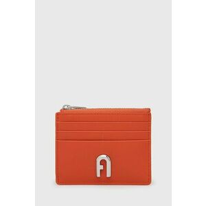 Kožená peňaženka Furla dámsky, oranžová farba vyobraziť
