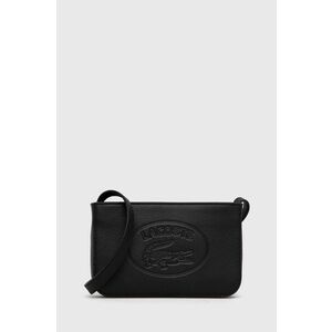 Kožená kabelka Lacoste čierna farba vyobraziť