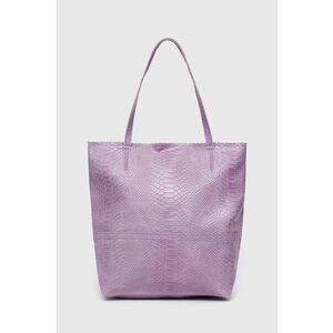 Kožená kabelka Answear Lab fialová farba vyobraziť