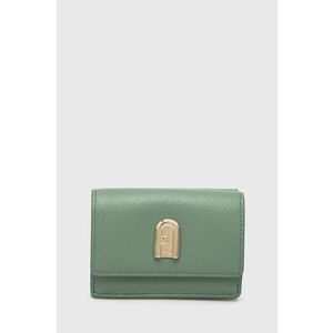 Kožená peňaženka Furla dámska, zelená farba vyobraziť
