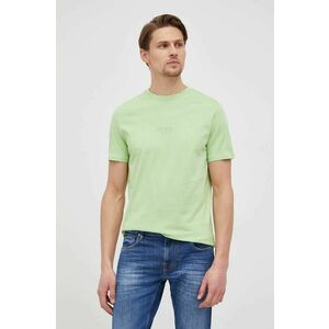 Bavlnené tričko Guess zelená farba, jednofarebné vyobraziť