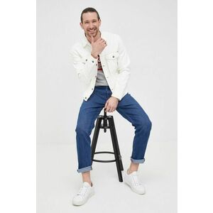 Rifľová bunda Pepe Jeans Pinner pánska, béžová farba, vyobraziť