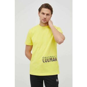 Bavlnené tričko Colmar žltá farba, s potlačou vyobraziť