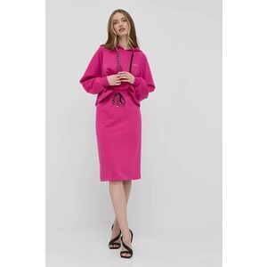 Sukňa Liu Jo ružová farba, mini, rovný strih vyobraziť