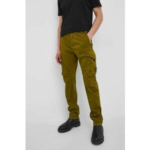Nohavice C.P. Company pánske, zelená farba, rovné vyobraziť