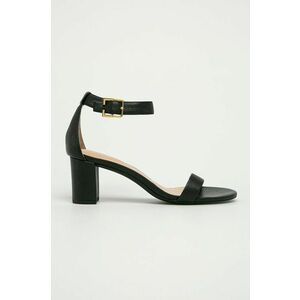 Kožené sandále Lauren Ralph Lauren čierna farba vyobraziť