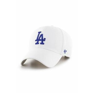 Čiapka 47brand MLB Los Angeles Dodgers biela farba, s nášivkou vyobraziť