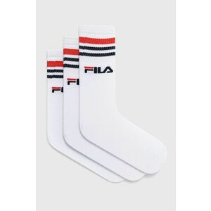 Ponožky Fila (3-pack) biela farba vyobraziť