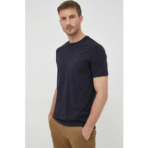 Bavlnené tričko Armani Exchange tmavomodrá farba, jednofarebné vyobraziť