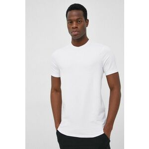 Bavlnené tričko Armani Exchange biela farba, jednofarebné vyobraziť