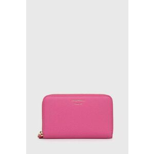 Kožená peňaženka Emporio Armani dámska, ružová farba vyobraziť