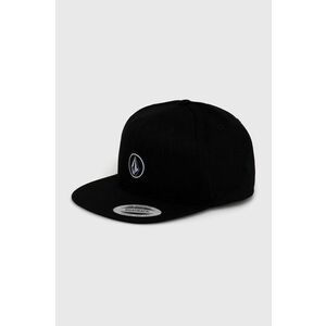 Bavlnená čiapka Volcom čierna farba, jednofarebná vyobraziť