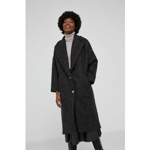 Vlnený kabát Answear Lab čierna farba, prechodný, oversize vyobraziť