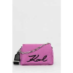 Kabelka Karl Lagerfeld ružová farba vyobraziť