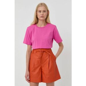 Bavlnené tričko Gestuz ružová farba, vyobraziť