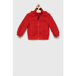 Detská bunda Tommy Hilfiger červená farba, vyobraziť