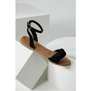 Semišové sandále Answear Lab dámske, čierna farba, vyobraziť