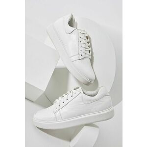 Kožená obuv Answear Lab biela farba, vyobraziť