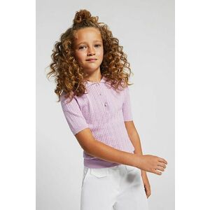 Detské tričko Mayoral fialová farba, s golierom vyobraziť
