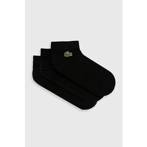 Ponožky Lacoste (3-pak) pánske, čierna farba vyobraziť