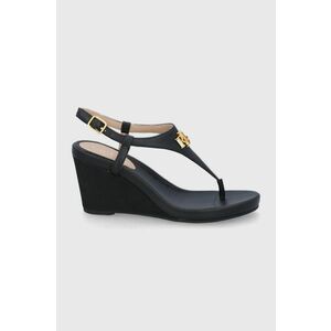 Sandále Lauren Ralph Lauren Jeannie dámske, čierna farba, na kline vyobraziť