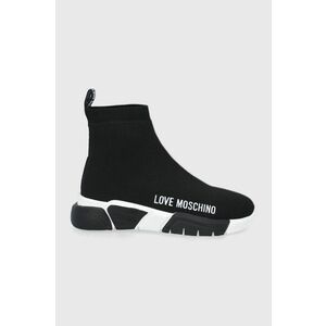 Topánky Love Moschino čierna farba, vyobraziť