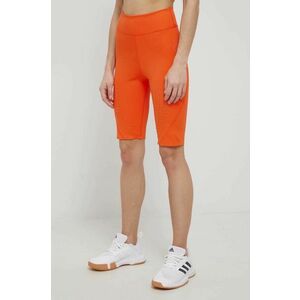 Tréningové šortky adidas by Stella McCartney HD9106 dámske, oranžová farba, jednofarebné, vysoký pás vyobraziť