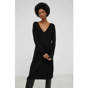 Šaty Answear Lab čierna farba, mini, rovný strih vyobraziť