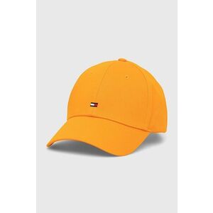 Bavlnená čiapka Tommy Hilfiger oranžová farba, jednofarebná vyobraziť