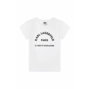 Detské tričko Karl Lagerfeld biela farba vyobraziť